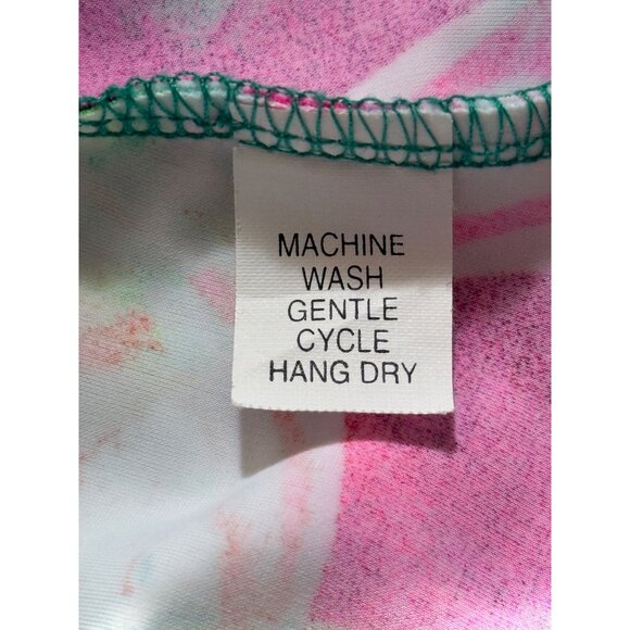 Tzu Tzu Womens Sleeveless Top V-Neck Abstract Green White Purple Size M - Picture 7 of 7